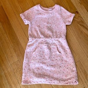 Polka dot sweatshirt dress